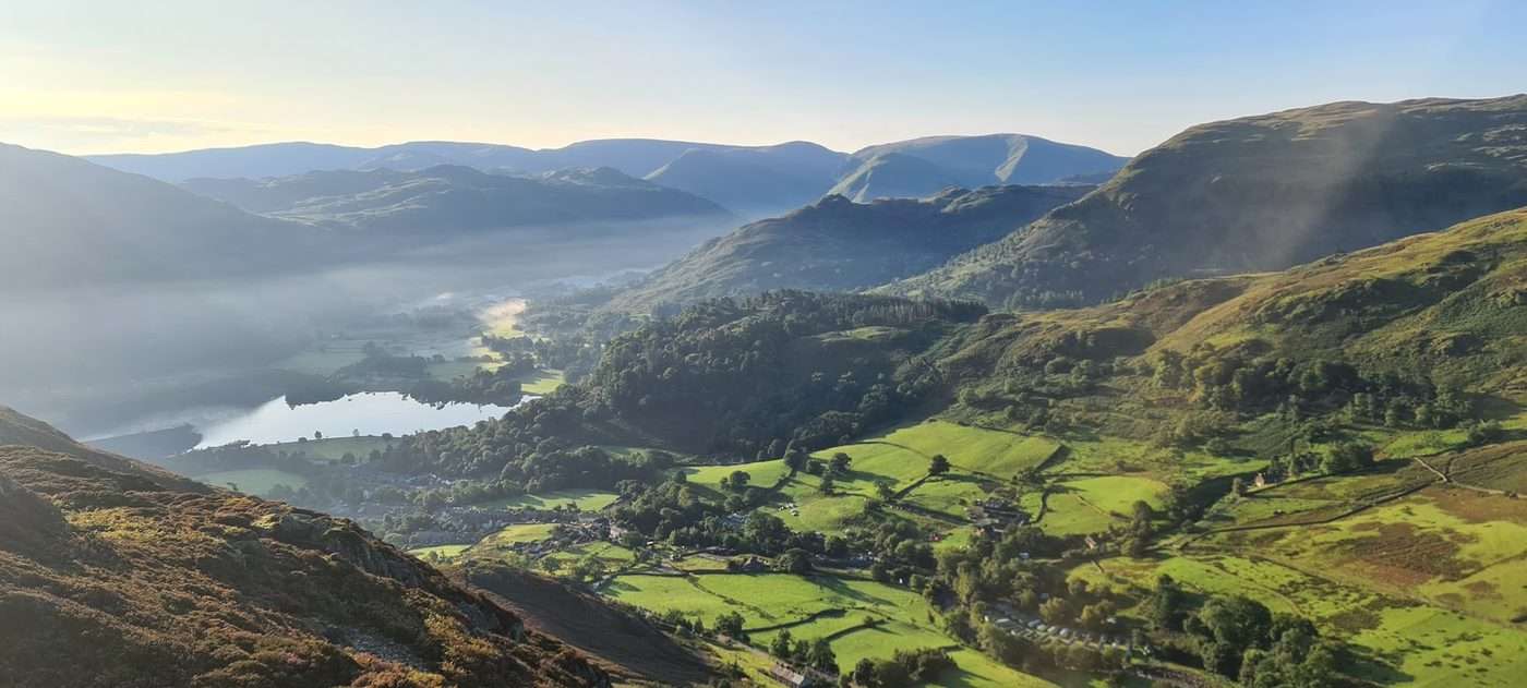 Glenridding and Ullswater below the Helvellyn fells