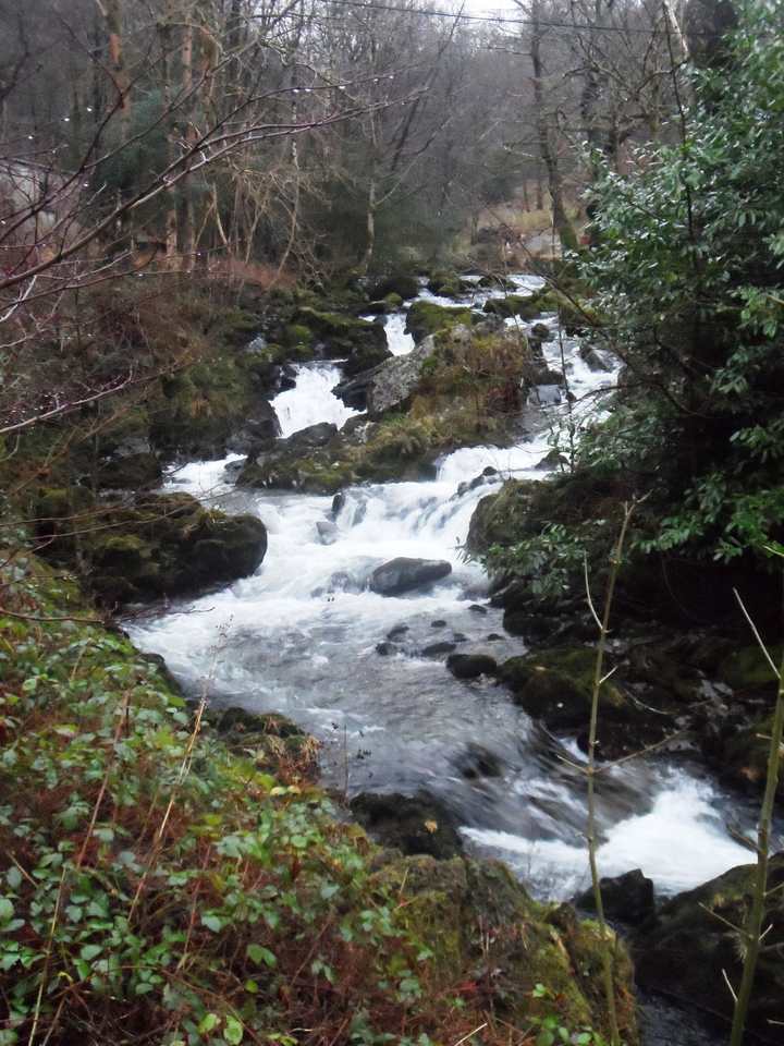 The waterfall on Rydal Beck in the grounds of Rydal Hall